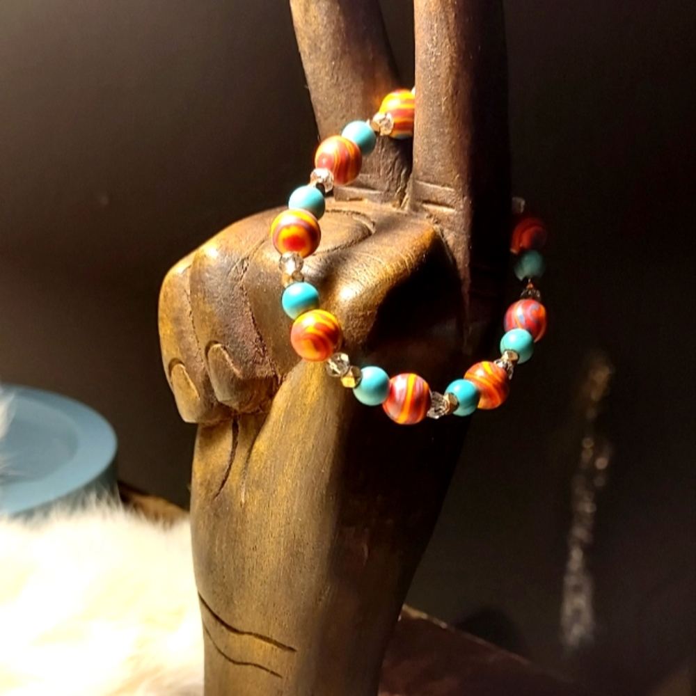 Handmade crystal bracelet.